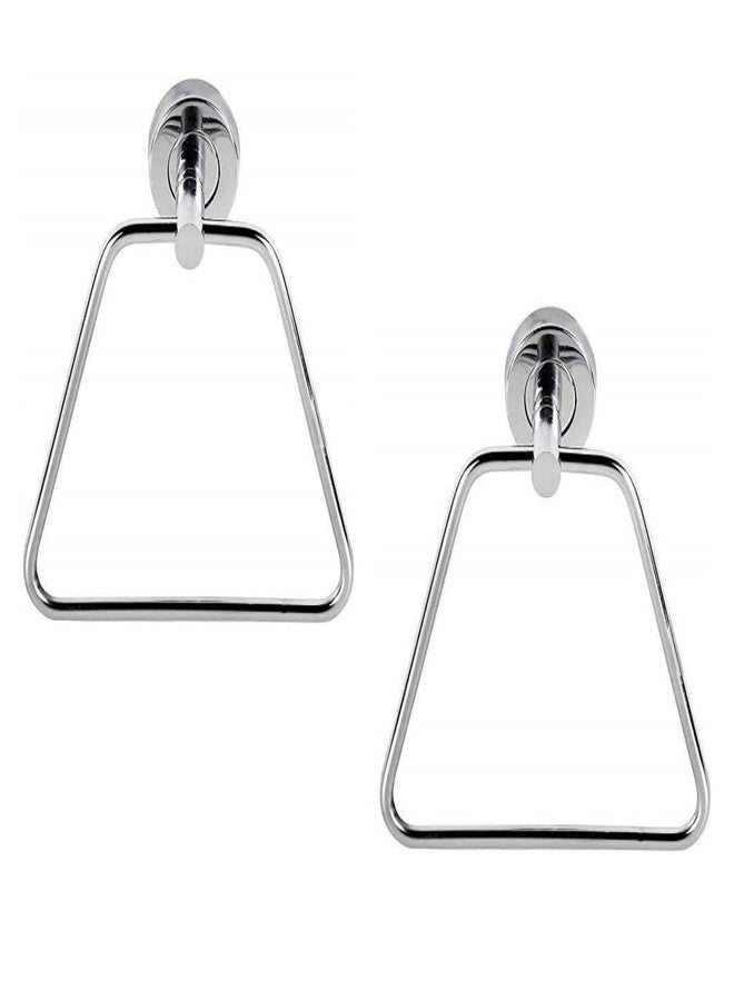 KC Stainless Steel Towel Ring for Bathroom/Wash Basin/Napkin-Towel Hanger/Bathroom Accessories Set of 2 (Triangle) - Image 1